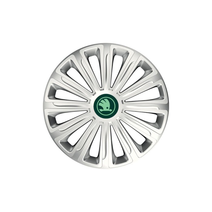 Set 4 Capace Roti pentru Skoda Nou Verde, model Trend Gray, R15, SKODA