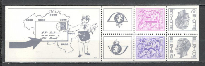 Belgia.1978 Leul heraldic si Regele Baudouin din carnet MB.130