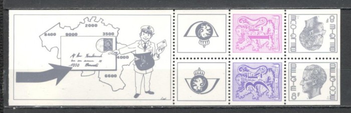 Belgia.1978 Leul heraldic si Regele Baudouin carnet MB.201