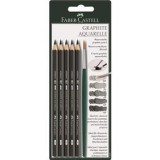 Blister 6 Buc Creion Grafit Aquarelle si Pensula Faber-Castell, Faber Castell