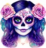 Sticker decorativ, Craniu, Multicolor, 60 cm, 1241STK