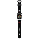 Curea Hello Kitty Silicone Kitty Head pentru Apple Watch 49mm / 46mm / 45mm / 44mm / 42mm Series, Neagra