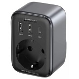 Cumpara ieftin Incarcator Priza EU, 2x USB, Type-C la US, Fast Charging, 30W, Ugreen (15289), Black