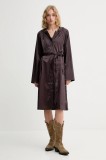 Rains geacă 12040 A-Line Longer W Jacket culoarea violet, de tranzitie, 12040
