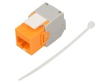 Modul RJ45 Keystone portocalie Cat 6a - Accesorii rețea Goobay