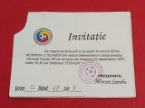 Invitatie meci fotbal ROMANIA - ISLANDA 10.09.1997 (preliminarii CM Franta`98)