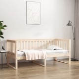 vidaXL Pat de zi fără saltea, 90x200 cm, lemn masiv pin