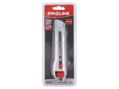 Cuțit PROLINE 18mm cu blocare lamă și lamă segmentabilă cod 30028 foto