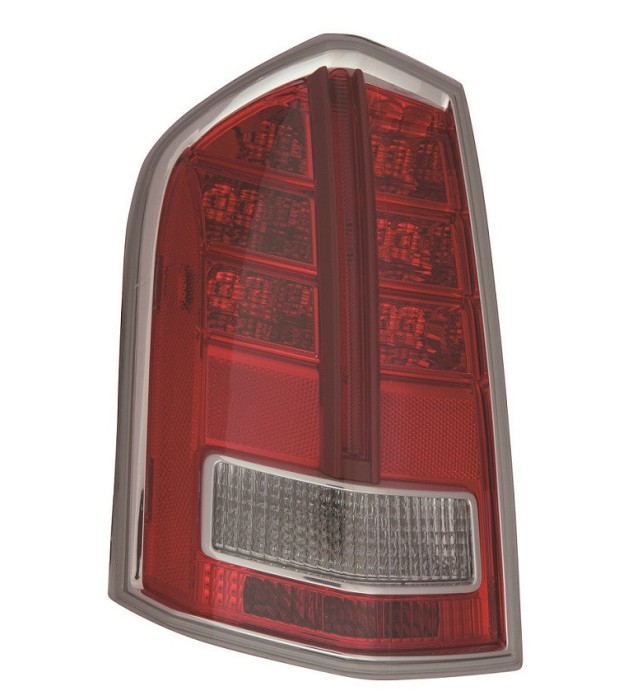 Stop, lampa spate CHRYSLER 300, 2013-2014, partea Stanga, TYC, Tip=USA; LED+W21W; cadru rosu; cu cablaj