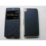 Husa Flip Carte S-View Albastra Sony Xperia Z3, Etui Protectie Telefon