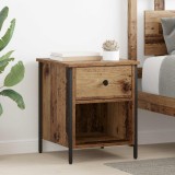 vidaXL Dulap de noapte 2 pcs Lemn vechi 40 x 42 x 50 cm Lemn compozit 881847