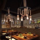 Lustra Roata LV580/4BK, 4xE27, Maro, Metal si Sfoara