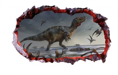 Sticker decorativ cu Dinozauri, 85 cm, 4340ST-1 foto