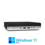 Mini PC HP EliteDesk 800 G4, Intel Hexa Core i5-8500, 8GB, 256GB SSD, Win 11 Pro