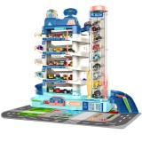 Garaj auto pentru copii cu parcare multipla, lift electric, masini incluse, cu pista, 30x30x25 cm Household NewTrend