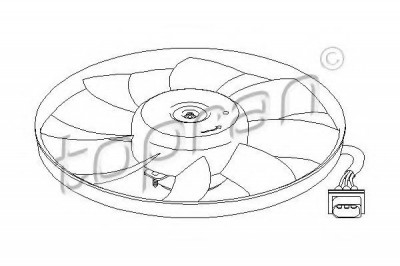 Ventilator, radiator VW POLO (9N) (2001 - 2012) TOPRAN 111 452 foto