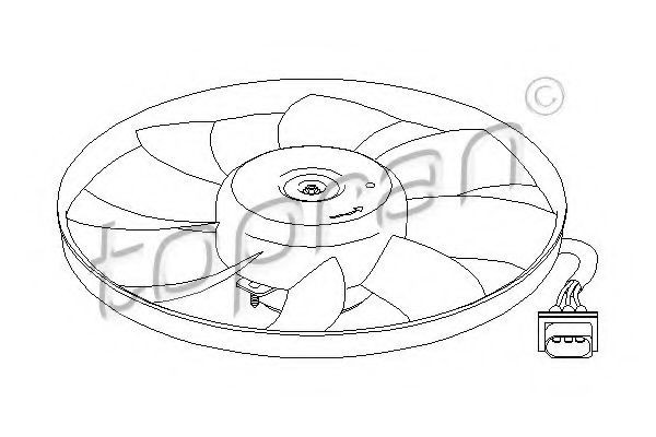 Ventilator, radiator VW POLO (9N) (2001 - 2012) TOPRAN 111 452