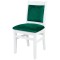 SCAUN BULDOG TAPITAT CU SPATAR OVAL STOFA PLUS - Alb