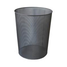 Cos Gunoi pentru Birou Ecada, 29x35 cm, Metalic, Negru, Cos de Gunoi Hartii, Cos pentru Hartii, Cos pentru Pungi si Hartii, Cos Gunoi, Cosuri Gunoi, C foto