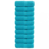 vidaXL Prosoape oaspeți premium SOLUND 10 buc turcoaz 30x50 cm 600 gsm