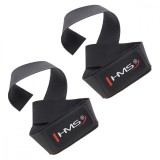 Curele Ridicare Haltere HMS F4433 FitLine Training, Negre, Nailon, Aderență Fermă, Siguranță, Antrenament Fitness Acasă/Profesional