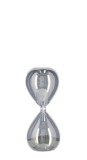 Clepsidra decorativa sticla argintie nisip alb Kronos &Oslash;8x19,2h