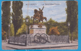 (41) CARTE POSTALA - BUCURESTI - STATUIA MIHAI VITEAZU, Circulata, Printata