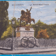 (41) CARTE POSTALA - BUCURESTI - STATUIA MIHAI VITEAZU