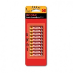 Kodak AAA/LR03 ZINC Super Heavy Duty alkaline 1.5V - 10 Bucati Con?inutul pachetului 1x Blister foto