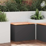 VidaXL Bancă de grădină Negru 60 x 40 x 43 cm 874891
