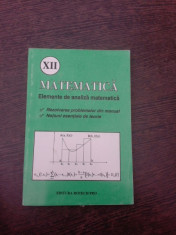 Matematica, elemente de analiza matematica clasa XII-a, solutii ale problemelor din manual. editia 1995 foto