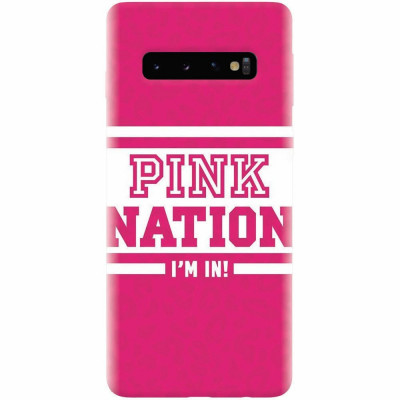 Husa silicon pentru Samsung Galaxy S10, Pink Nation foto