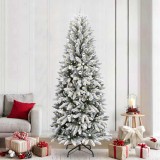 VidaXL Brad de Crăciun artificial cu 300 LED Alb 93 x 93 x 240 cm 3396074