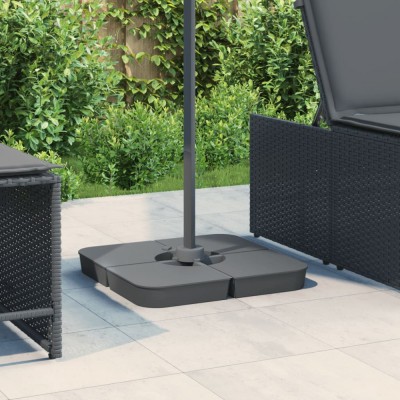 vidaXL Set bază de umbrelă soare 4 piese pentru suport cruce 100 kg PP foto