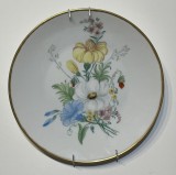 Farfurie din portelan german ROSENTHAL decorata cu motive florale pictata manual