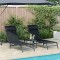 vidaXL Șezlonguri cu masă 3 pcs Negru și antracit 197 x 54 x 86 cm 42010349