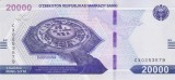 Bancnota Uzbekistan 20.000 Som 2021 - PNew UNC