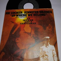 Joe Cocker Jennifer Warnes Up Where We single vinil vinyl 7” VG+