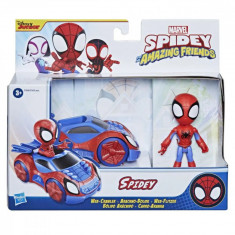 Figurina cu vehicul, Spidey and his Amazing Friends, Spidey cu Web-Crawler, F1940