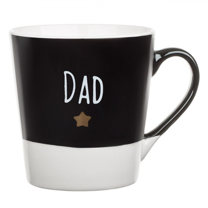 Cană New Bone DAD, Bicolor, Capacitate 0,22L, Negru-Alb