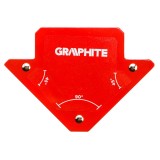 Vinclu magnetic pentru sudura Graphite 82 x 120 x 13 mm, 45&deg;/90&deg;