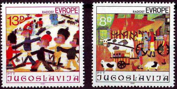 B1820 - Iugoslavia 1981 - Copii 2v.neuzat.perfecta stare