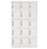 Vestiar metalic Premium pt. valori cu 15 compartimente, 900x450x1800 mm (LxlxH), Neasamblat, PLUS