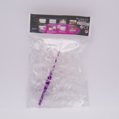 Set rezerve pentru kit de confectionat bratari din elastic (transparent), 200 buc inele, cleme S, Vergea impletit foto