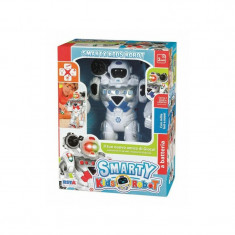 Robot de jucarie Smarty Kids RS Toys, care merge si isi misca bratele, cu lumini si sunete