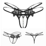 Bikini Tanga Mini G-string Stars Transparenti Chiloti Perle Open Crotch Straps