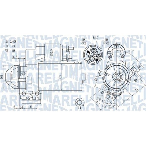 Electromotor Bmw, 120 d, 320 d, 320 d xDrive, 330 D, 330 d xDrive, 520 D, 530 d, 530 d xDrive, 730 d, sDrive 20 d, xDrive 20 d, 2.0 sd, xDrive 30 d
