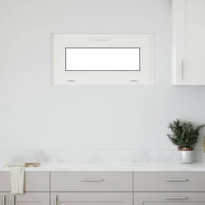 vidaXL Fereastră de subsol &amp;bdquo;RISOR&amp;rdquo; 80x40 cm &amp;icirc;nclinat 3 geam alb foto