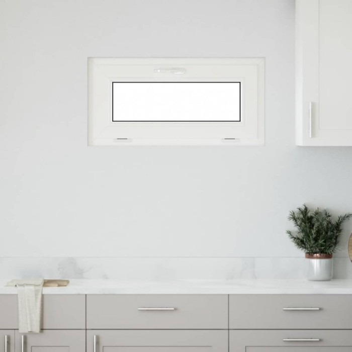 vidaXL Fereastră de subsol &bdquo;RISOR&rdquo; 80x40 cm &icirc;nclinat 3 geam alb