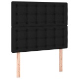 Cumpara ieftin Tablie de pat neagra 90x5x118/128 cm, material textil